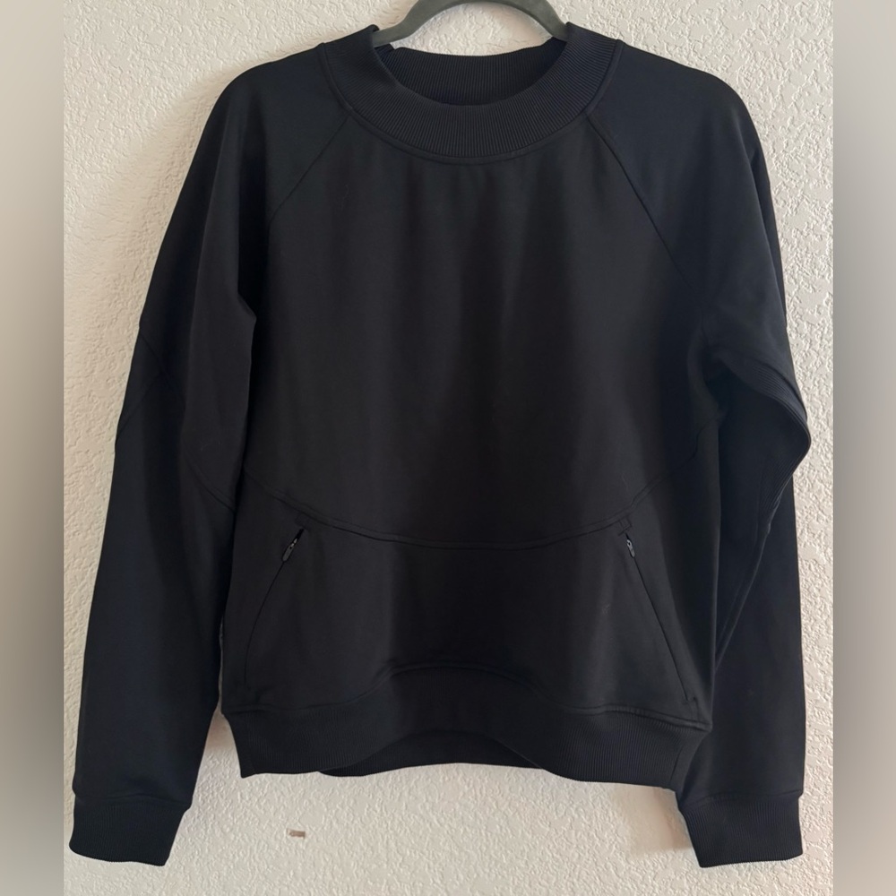 Black Lululemon City Sweat Crew size 8